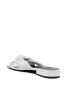 Sergio Rossi twisted leather flat sandals White - Thumbnail 3