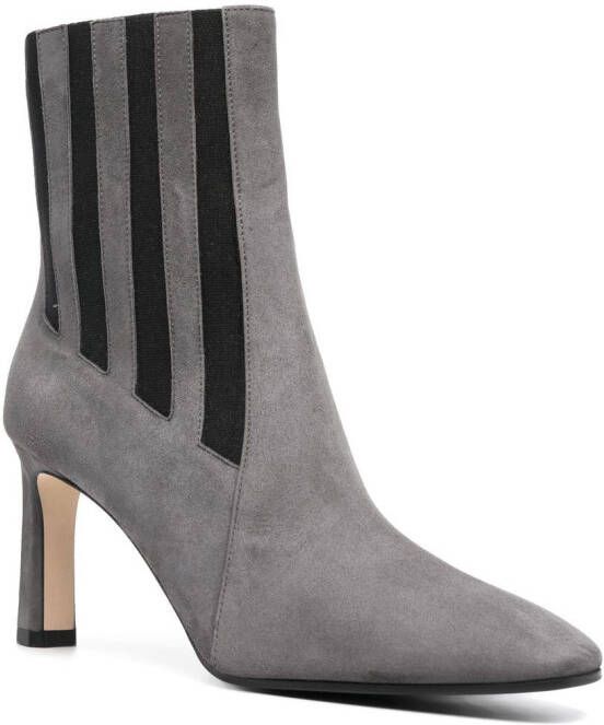 Sergio Rossi two-tone suede ankle boots Grey