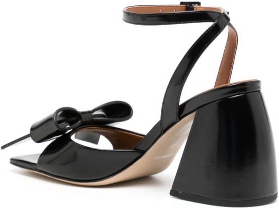 SHUSHU TONG oversize-bow detail sandals Black