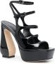 Si Rossi 130mm sculpted-heel platform sandals Black - Thumbnail 2