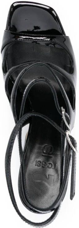 Si Rossi 130mm sculpted-heel platform sandals Black