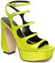 Si Rossi 140mm platform leather sandals Green - Thumbnail 2