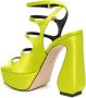 Si Rossi 140mm platform leather sandals Green - Thumbnail 3