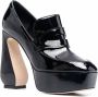 Si Rossi 85mm sculpted patent-leather loafers Black - Thumbnail 2