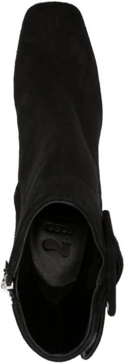 Si Rossi 85mm square-toe leather boots Black