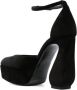 Si Rossi 85mm velvet-finish sculpted-heel pumps Black - Thumbnail 3