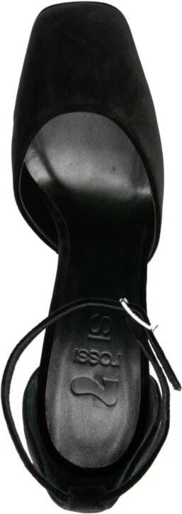 Si Rossi 85mm velvet-finish sculpted-heel pumps Black