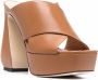Si Rossi 90mm platform leather mules Brown - Thumbnail 2