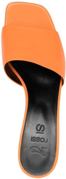Si Rossi 95mm sculpted-heel mules Orange
