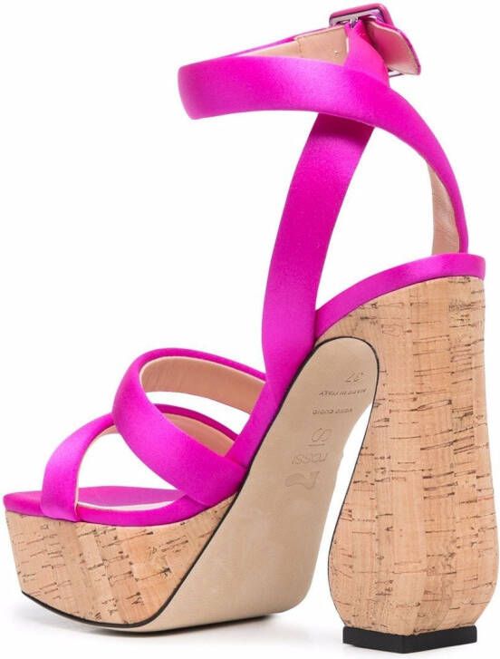 Si Rossi Antonia satin sandals Pink