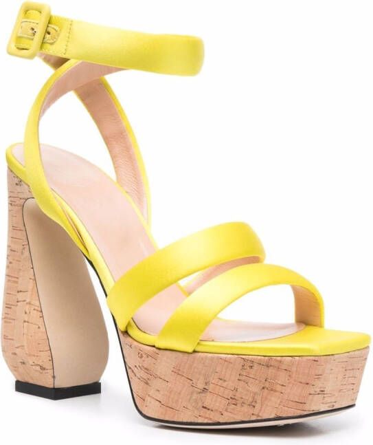 Si Rossi Antonia satin sandals Yellow