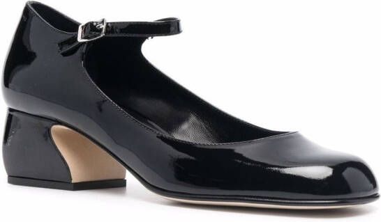Si Rossi buckle-strap leather pumps Black