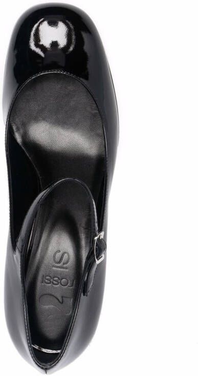 Si Rossi buckle-strap leather pumps Black