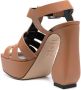 Si Rossi caged 125mm leather sandals Brown - Thumbnail 3