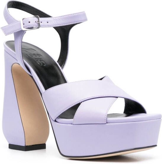 Si Rossi sculpted-heel sandals Purple