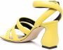 Si Rossi triple-strap leather sandals Yellow - Thumbnail 3