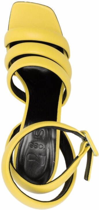 Si Rossi triple-strap leather sandals Yellow