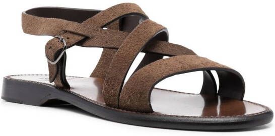 Silvano Sassetti flat strappy-design sandals Brown