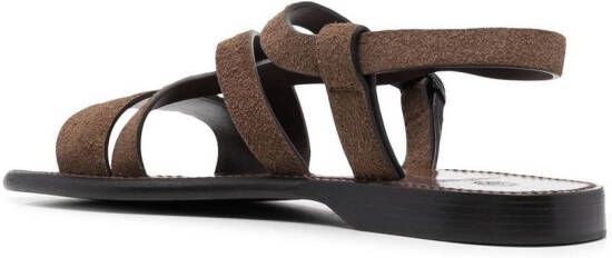 Silvano Sassetti flat strappy-design sandals Brown