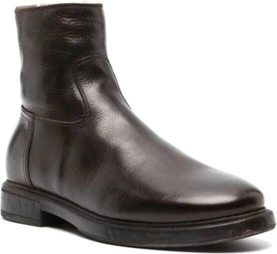 Silvano Sassetti leather ankle boots Brown