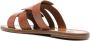 Silvano Sassetti round-toe leather slides Brown - Thumbnail 3