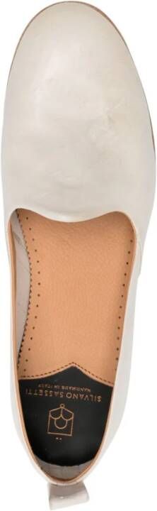 Silvano Sassetti stacked-heel leather slippers White