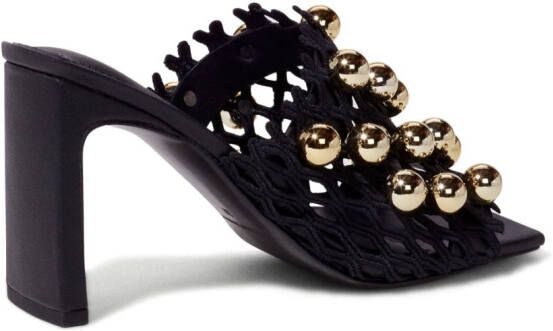 Simkhai Aster studded open toe sandals Black