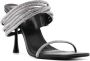 Simkhai Infinity 90mm crystal-embellished leather sandals Black - Thumbnail 2
