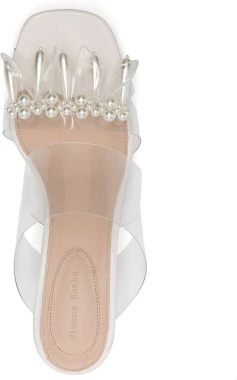 Simone Rocha 70mm bead-detail sandals White