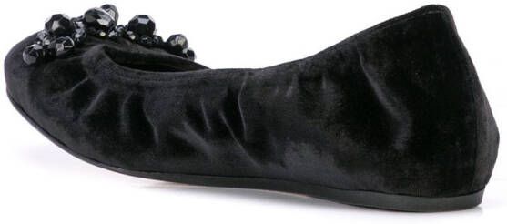 Simone Rocha embellished ballerinas Black