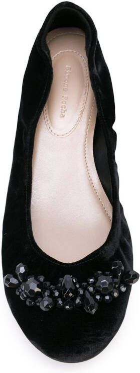 Simone Rocha embellished ballerinas Black