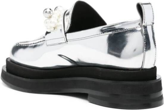 Simone Rocha Heart Toe Platform loafers Silver