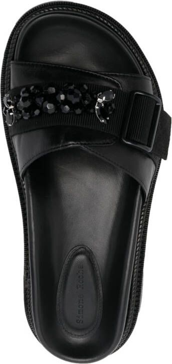 Simone Rocha open-toe leather mules Black