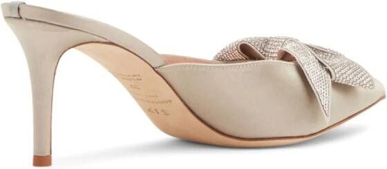 SJP by Sarah Jessica Parker Paley 70 bow-detailed mules Grey