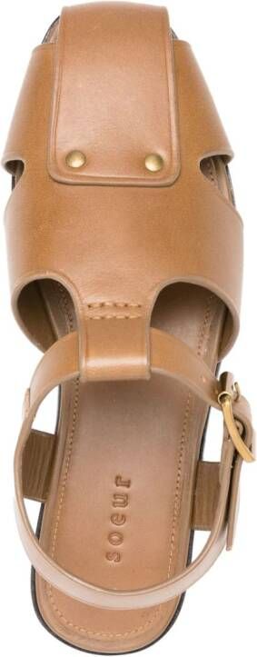 Soeur April leather sandals Brown