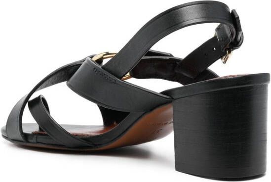 Soeur low-block heel sandals Black