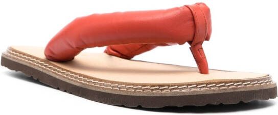 Sofie D'hoore padded-strap leather flip flops Red