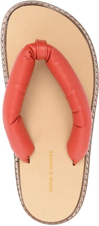 Sofie D'hoore padded-strap leather flip flops Red