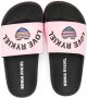 SONIA RYKIEL ENFANT embossed-logo open toe slides Pink - Thumbnail 3