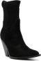 Sonora 100mm pointed-toe suede boots Black - Thumbnail 2