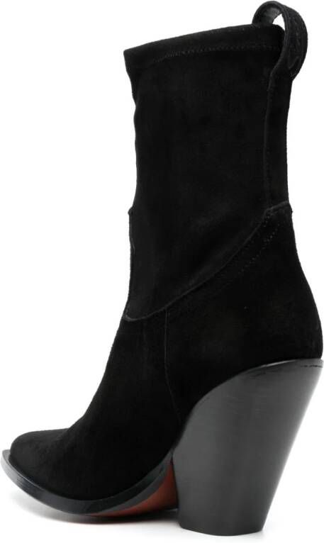 Sonora 100mm pointed-toe suede boots Black