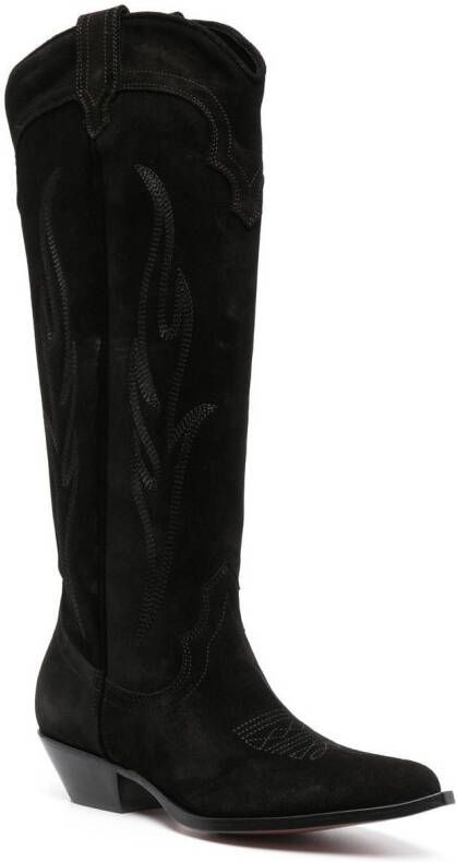 Sonora 40mm Western-style suede boots Black