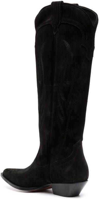 Sonora 40mm Western-style suede boots Black