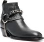 Sonora 50mm chain-embellished leather boots Black - Thumbnail 2