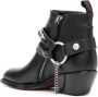 Sonora 50mm chain-embellished leather boots Black - Thumbnail 3