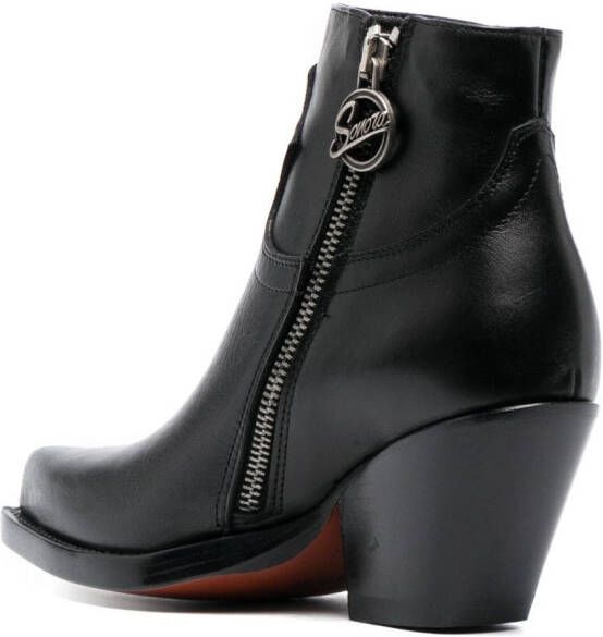Sonora 70mm ankle leather boots Black