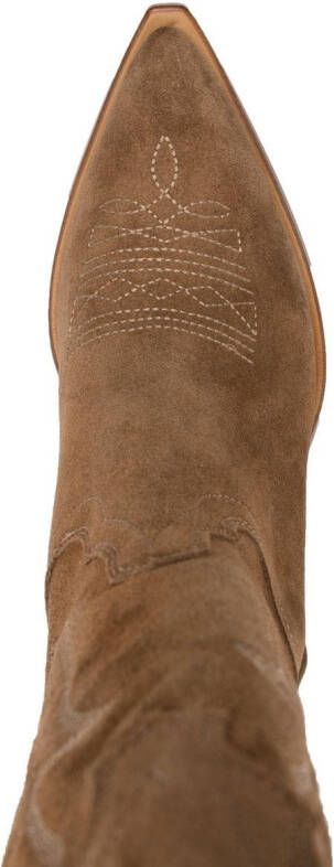 Sonora 70mm Western-style suede boots Brown
