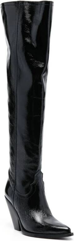 Sonora Acapulco 100mm leather knee-boots Black