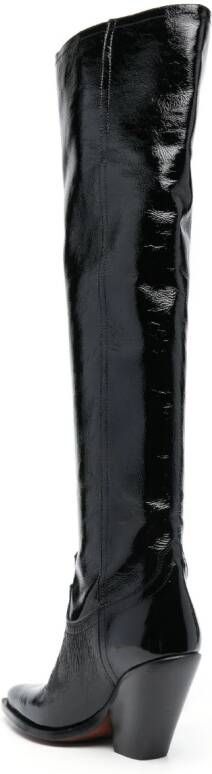 Sonora Acapulco 100mm leather knee-boots Black