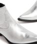 Sonora Hidalgo 35mm leather ankle boots Silver - Thumbnail 2